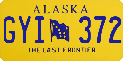 AK license plate GYI372