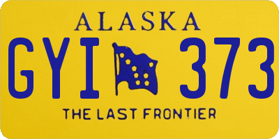 AK license plate GYI373