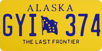 AK license plate GYI374