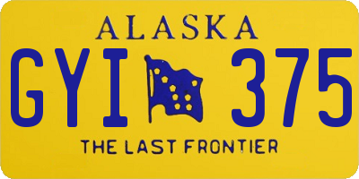 AK license plate GYI375