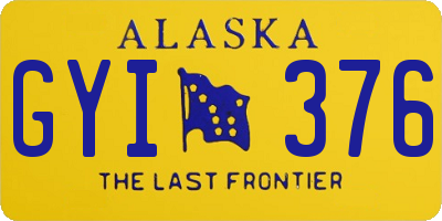 AK license plate GYI376