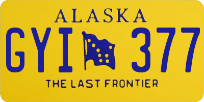 AK license plate GYI377
