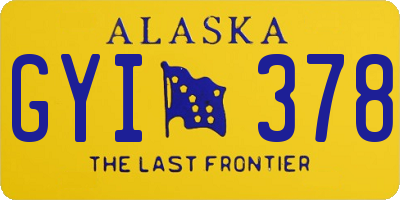 AK license plate GYI378