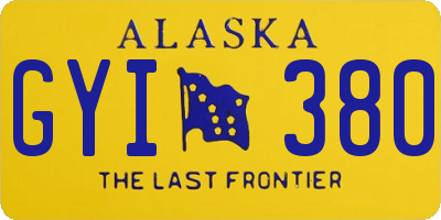 AK license plate GYI380