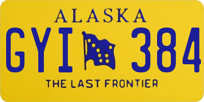 AK license plate GYI384