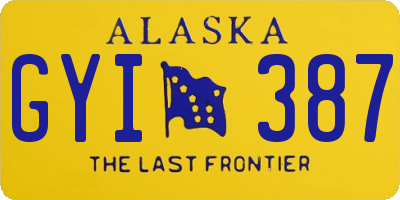 AK license plate GYI387