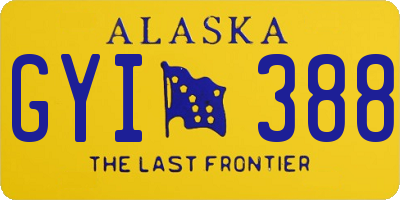 AK license plate GYI388