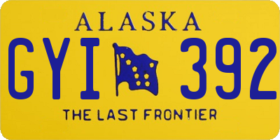 AK license plate GYI392