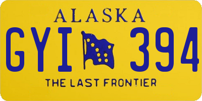 AK license plate GYI394