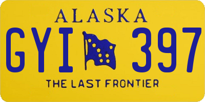AK license plate GYI397