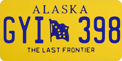 AK license plate GYI398
