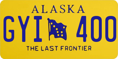 AK license plate GYI400