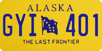 AK license plate GYI401