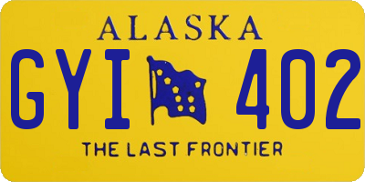 AK license plate GYI402