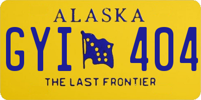 AK license plate GYI404