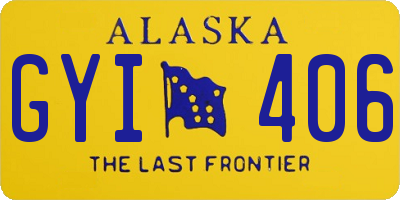 AK license plate GYI406