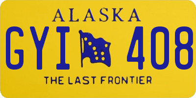 AK license plate GYI408