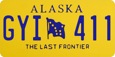 AK license plate GYI411