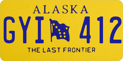 AK license plate GYI412