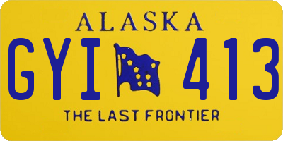 AK license plate GYI413
