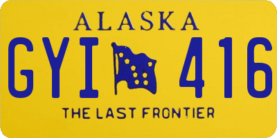 AK license plate GYI416