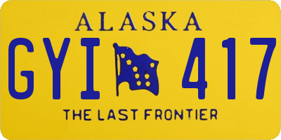 AK license plate GYI417
