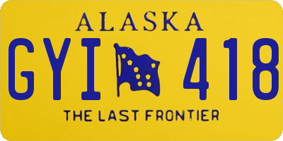 AK license plate GYI418