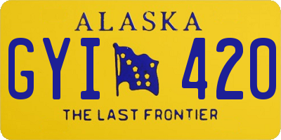AK license plate GYI420