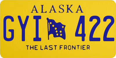 AK license plate GYI422