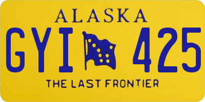 AK license plate GYI425