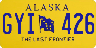 AK license plate GYI426