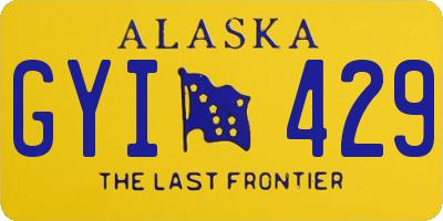 AK license plate GYI429
