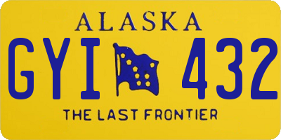 AK license plate GYI432