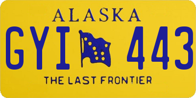 AK license plate GYI443