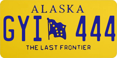 AK license plate GYI444