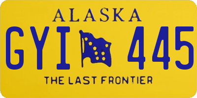 AK license plate GYI445