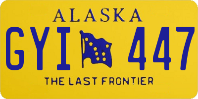 AK license plate GYI447