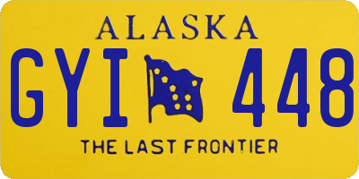 AK license plate GYI448