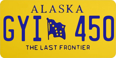 AK license plate GYI450