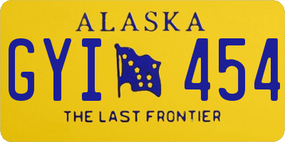 AK license plate GYI454