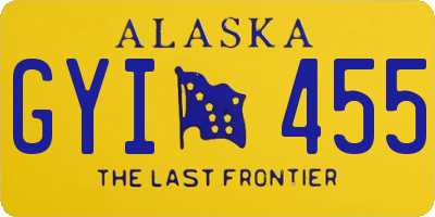 AK license plate GYI455