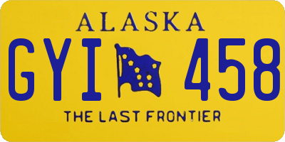AK license plate GYI458