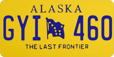 AK license plate GYI460