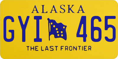 AK license plate GYI465