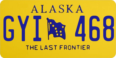 AK license plate GYI468