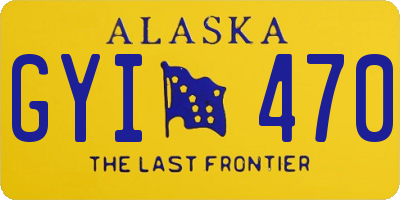 AK license plate GYI470