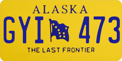AK license plate GYI473