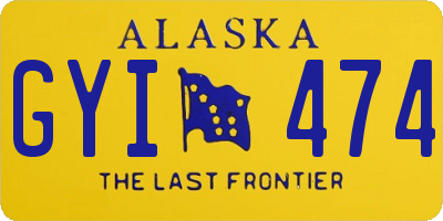 AK license plate GYI474