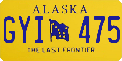 AK license plate GYI475