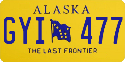 AK license plate GYI477